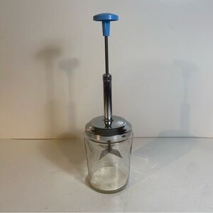 Vintage Acme Nut and Food Chopper Stainless Steel & Glass 1 1/2 Cup Measure Jar